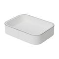 Giobagnara Stapelbares Tablett Polo, rechteckig groß, H 5,5 cm, weiß