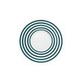 J.L Coquet Hémisphère Persian Blue Stripe bread & butter plate