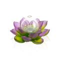 Daum Jardin de Lotus bud vase, purple-green