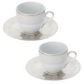 Christofle Malmaison Impériale Gold espresso cups and saucers, set of 2