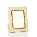 Riviere Bamboo leather frame, ivory, photo size 13 x 18 cm (5'' x 7'')