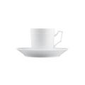 Fürstenberg Herzog Ferdinand - Weiß Kaffeetasse mit Unterteller