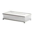 Cristal et Bronze Rechteckige Kleenex-Box Bambou, Chrom