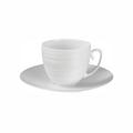 J.L Coquet Hémisphère Weiß Cappuccinotasse mit Unterteller
