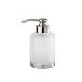 Cristal et Bronze Satin soap dispenser, h 13,5 cm, chrome