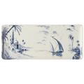 Gien Les Dépareillées Bleu rectangular cake platter