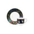 Gien Le Jardin du Palais espresso cups and saucers, set of 2