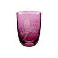 Theresienthal Becher Planet Earth, magenta, Gravur Ara