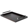 Riviere Macassar tray with leather handles, large