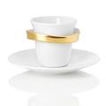 Bernardaud Anno espresso cups and saucers, gold, set of 2