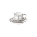 Haviland Tiara White/Platinum single espresso cup and saucer