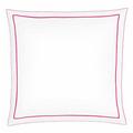 Christian Fischbacher Satin Premium pillow case, white / magenta (239), 40 x 40 cm