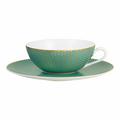 Raynaud Trésor tea cup and saucer, turquoise