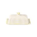 Gien Filets Jaune Citron butter dish