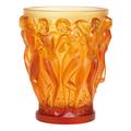 Lalique Vase Bacchantes, H 24 cm, bernstein