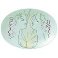 Raynaud Jean Cocteau oval platter, large, Orphée et Eurydice