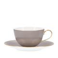 KPM Urbino Multicolore breakfast cup and saucer, grey