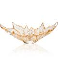 Lalique Champs-Elysées bowl, gold, l 46 cm