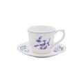 Gien Paradis Bleu US coffee/tea cups and saucers, set of 2