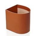 Rabitti 1969 Staffa waste paper basket, cognac brown