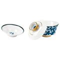 Raynaud Cristobal Marine chinesisches Teeset (chinesische Teetasse mit Deckel und Unterteller)