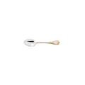 Christofle Marly espresso spoon, silverplated with gold accents