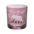 Theresienthal Kilimandjaro double old fashioned tumbler, violet, pattern elephant