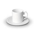 L'Objet Perlée White Espressotasse mit Unterteller