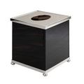 Cristal et Bronze Obsidian square tissue box