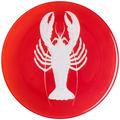 Artel Lobster crystal glass dinner plate, burnt orange