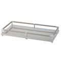 Riviere Vanity decorative tray with leather handles, chrome/grey