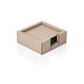 Giobagnara Tao square glass coasters, stone, set of 6