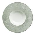 Raynaud Minéral Irisé Celadon deep plate with rim, large