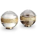 L'Objet Braid salt and pepper shakers, gold