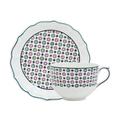 Gien Dominoté jumbo cup and saucer