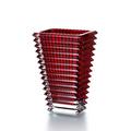 Baccarat Eye rectangular vase, red, H 20 cm