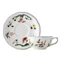 Gien Oiseaux de Paradis café au lait cups and saucers, set of 2
