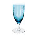 Theresienthal Kilimandjaro wine glass, large, blue, pattern lion