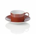 Jaune de Chrome Granite Rouge Teetasse mit Unterteller