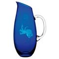 Theresienthal Planet Earth pitcher, dark blue, engraving deep sea