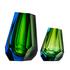 Moser Pear vases, aquamarine/reseda