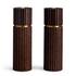 L'Objet Ionic salt and pepper mills, smoked oak
