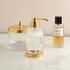 Cristal et Bronze Cristallin bathroom accessories, gold