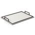 Giobagnara Rechteckige Tabletts Defile, mit bronzefarbenen Griffen, off white - Bild1