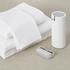 Leitner Piqué bath towels, white - Picture1