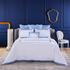 Yves Delorme Haussman bed linen, pastel blue