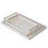 Riviere Lacquered trays with gold/leather handles