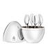 Christofle Espressolöffel Mood Coffee versilbert, 6er-Set im Design-Ei - Bild1