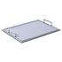 GioBagnara Defile rectangular trays, with chrome-plated handles, lilac-grey