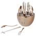 Christofle Mood Asia Precious 24-piece silverplated cutlery set in copper-coloured egg case